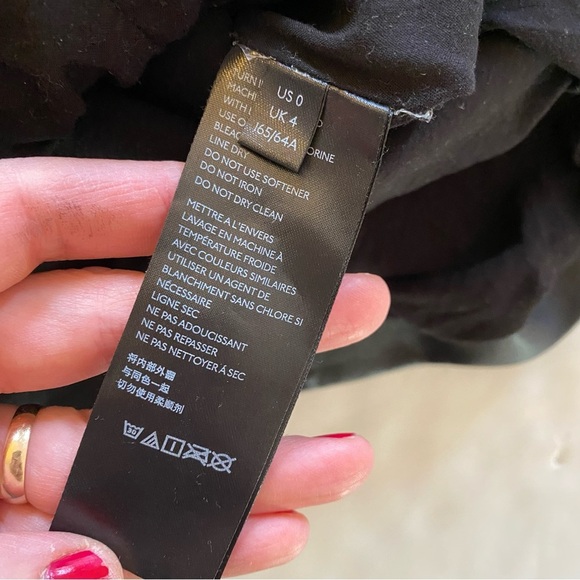 Free People Faux Midnight Magic Vegan Leather Mini Skirt Womens 0 XS Black Faux - Picture 10 of 13